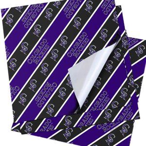 Lot of 5 Packages of Colorado Rockies Folded Wrapping Paper
